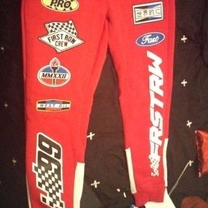 First Row jogging pants (red) size large